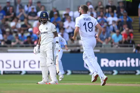 Chris Woakes celebrates a wicket on the first day.